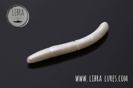 Przynęta Libra Lures Fatty D'Worm 7.5cm | 004 - Silver Pearl | ser | 8 szt.