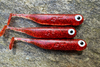 Guma Great Fish GF1 4,9cm | Glitter Red | bezzapachowy | 10 szt.