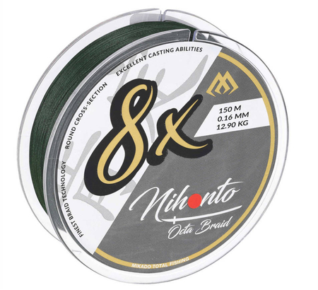 Plecionka Mikado Nihonto Octa Braid 0,26mm | green | 150m