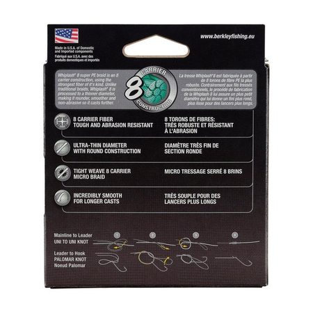 Plecionka Berkley Whiplash 8 Yellow 0.18mm | 23.3kg | 150m