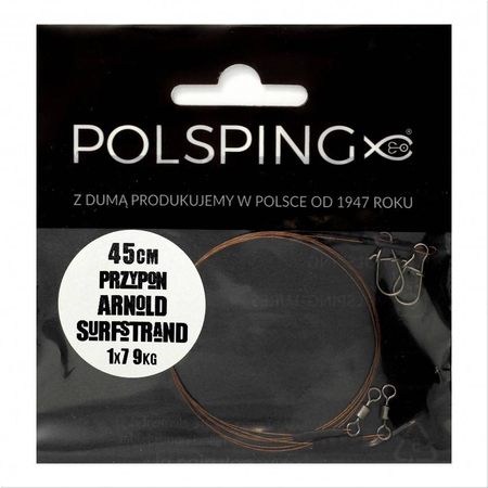 .Przypon Polsping Surfstrad 1x19 Camo 5kg 35cm - 2 szt.