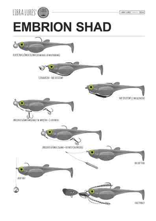 Przynęta Libra Lures Embrion Shad 2" | 5 cm | 032 - Motor Oil Green | 10 szt.