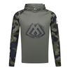 Bluza Mikado z kapturem i kominem | z filtrem UPF | Green Camo | rozm. S