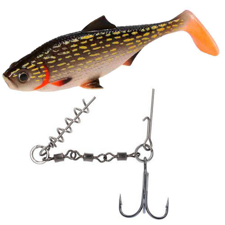 Zestaw guma Mikado MFT Roach 12cm Pike + Dozbrojka Mikado Evo Stinger