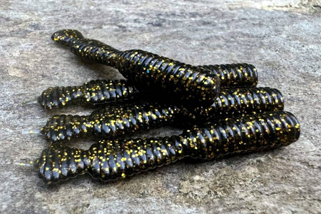 Guma Great Fish GF2 Leech 6cm | Black&Gold | rybny | 10 szt.