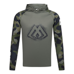 Bluza Mikado z kapturem i kominem | z filtrem UPF | Green Camo | rozm. L