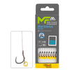 .Przypony do methody Mikado MF14 z gumką - hak bez zadziora nr 4 / plecionka: 0.18mm / 10cm / 8szt.