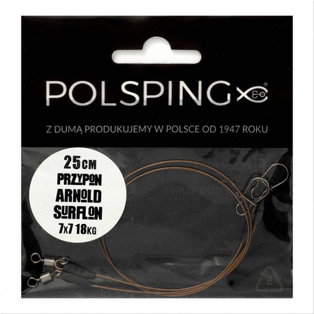 .Przypon Polsping Surflon 7x7 Camo 30kg 100cm - 2 szt.