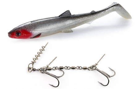 Zestaw Guma Westin BullTeez Shadtail 18cm | Redlight + Dozbrojka Vis Vangen