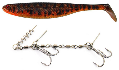 Zestaw Guma Westin ShadTeez Slim 18cm | Motoroil Burbot + Dozbrojka Vis Vangen
