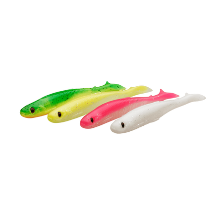 Zestaw gum Savage Gear Slender Scoop Shad 13cm | Dark Water Mix | 4szt