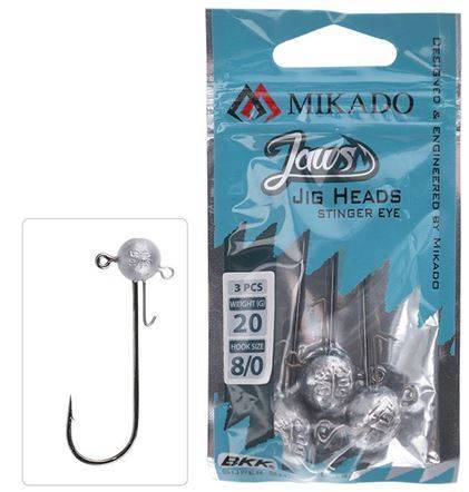 Główki jigowe Mikado Jaws Stinger Eye Jig - 20gr - hak: 12/0 - 2szt.