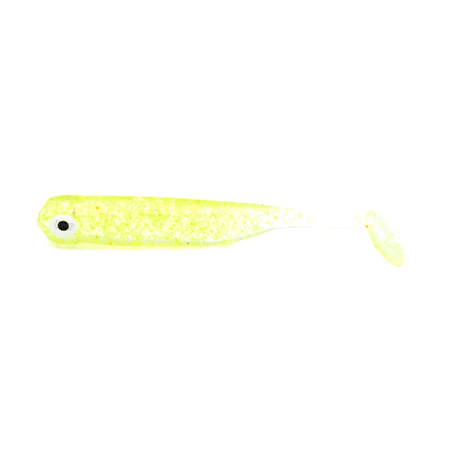 Guma Great Fish GF1 4,9cm | Glitter Light Green | bezzapachowy |10 szt.