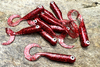 Guma Great Fish GF1 Twister 4,9cm | Glitter Red | krewetkowy | 10 szt.