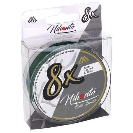 Plecionka Mikado Nihonto Octa Braid 0,30mm | green | 300m