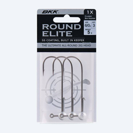 Główki jigowe BKK Round Elite Classic Bait Keeper | 5g | 1/0# | 3 szt.