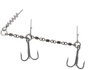Dozbrojka z krętlików Mikado Jaws Double Evo Stinger XL - 35kg - kotwice nr 2/0 do gu | 18-22cm
