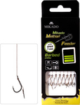 Przypony do methody Mikado z igłą - hak zadziorem nr 14 / plecionka: 0.10mm/10cm - 8szt.