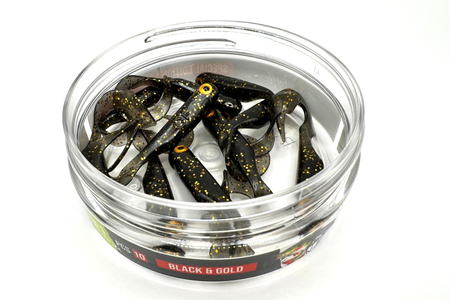 Guma Great Fish GF1 Twister 4,9cm | Black&Gold | krewetkowy | 10 szt. | Edycja Limitowana Typ od Ryb