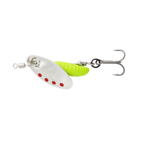 Obrotówka Savage Gear Grub Spinners #2 | Silver Red Lime