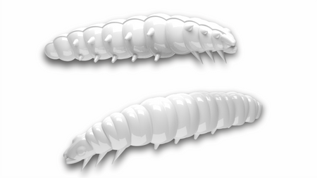 Przynęta Libra Lures Larva 4.5cm | 001 - White | brak zapachu | 8 szt.