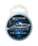 Fluorocarbon Savage Gear Semi-Soft LRF Leader 30m | 0.17mm | 1.86kg | Clear