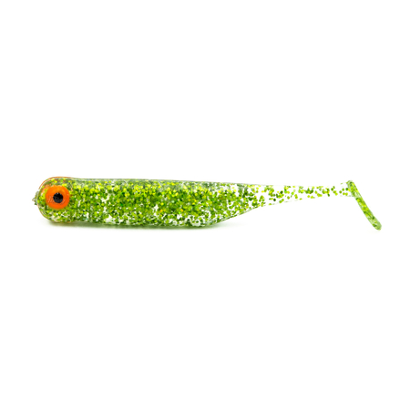 Guma Great Fish GF1 4,9cm | Glitter Green | rybny | 10 szt.