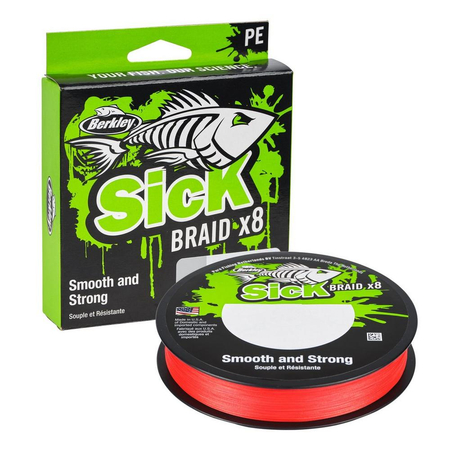 Plecionka Berkley Sick Braid 8 Red 0.12mm | 11.2kg | 150m