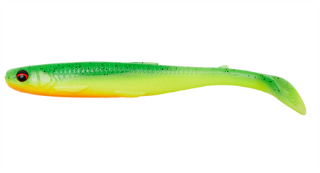 Guma Savage Gear Slender Scoop Shad 9cm | Green Yellow