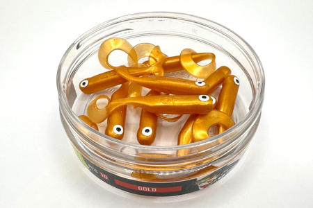 Guma Great Fish GF1 Twister 4,9cm | Gold | rybny | 10 szt.