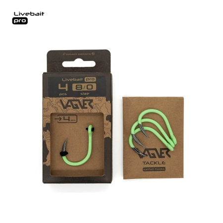Haki sumowe VAGNER Hook Livebait Pro - 1/0 - 4szt.