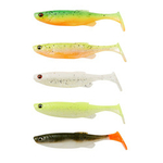 Zestaw gum Savage Gear Fat Minnow T-Tail 13cm | Dark Water Mix | 5 szt.