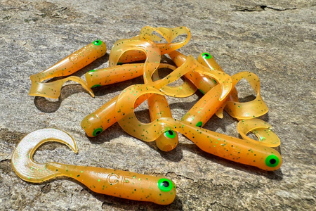 Guma Great Fish GF1 Twister 4,9cm | Curry | krewetkowy | 10 szt. | Dżejsiok Special Edition