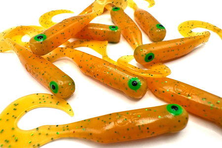 Guma Great Fish GF1 Twister 4,9cm | Curry | krewetkowy | 10 szt. | Dżejsiok Special Edition