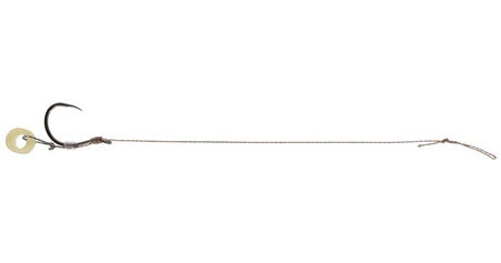 Przypony do methody Mikado z gumką - hak z zadziorem nr 12 / plecionka: 0.12mm/10cm - 8szt.