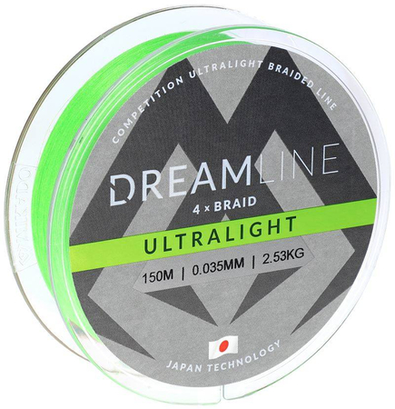 Plecionka Mikado DreamLine Ultralight fluo green | 0,058mm | 4,43kg | 150m