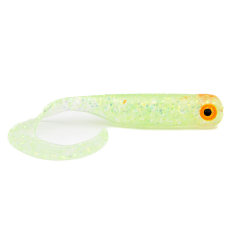 Guma Great Fish GF1 Twister 4,9cm | Glitter Light Green | krewetkowy | 10 szt.