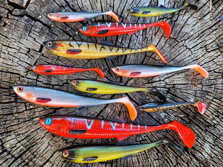 Zestaw guma Mikado Sicario 22cm - Red Tiger + Dozbrojka Mikado Evo Stinger XL
