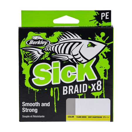Plecionka Berkley Sick Braid 8 Flame Green 0.19mm | 18kg | 150m