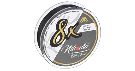 Plecionka Mikado Nihonto Octa Braid 0,06mm | black | 4,15kg| 150m