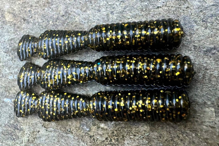 Guma Great Fish GF2 Leech 6cm | Black&Gold | krewetkowy | 10 szt.