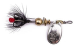 Obrotówka Mepps Aglia Mouche #0 | 2,5g | Srebrna / Czarna Mucha