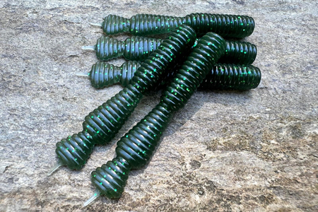 Guma Great Fish GF2 Leech 6cm | Magic Green | bezzapachowy | 10 szt. | Dżejsiok Special Edition
