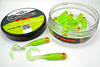 Guma Great Fish GF1 Twister 4,9cm | Glitter Light Green | bezzapachowy | 10 szt.