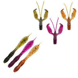 Zestaw Perch Professor F**king Leech 2,75"/7cm - MIX - 8 szt. +  Perch Professor Fapping Craw 2"/5cm - MIX - 6 szt.