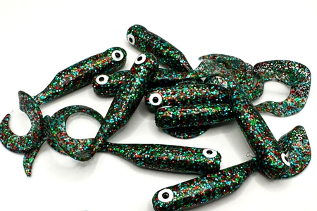 Guma Great Fish GF1 Twister 4,9cm | Colorful Glitter | krewetkowy | 10 szt.