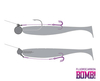 Dozbrojka Sandaczowa DELPHIN BOMB! Twisto RIGS Fluorocarbon #8/8cm - 3 szt. Do gum 13-15cm