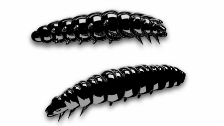 Przynęta Libra Lures Larva 4.5cm | 040 - Black | brak zapachu | 8 szt.