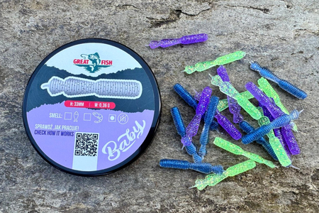 Guma Great Fish GF2 Baby Leech 3,3cm | MIX2 | bezzapachowy | 21 szt.