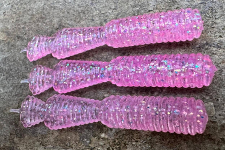 Guma Great Fish GF2 Leech 6cm | Glitter Pink | rybny | 10 szt.